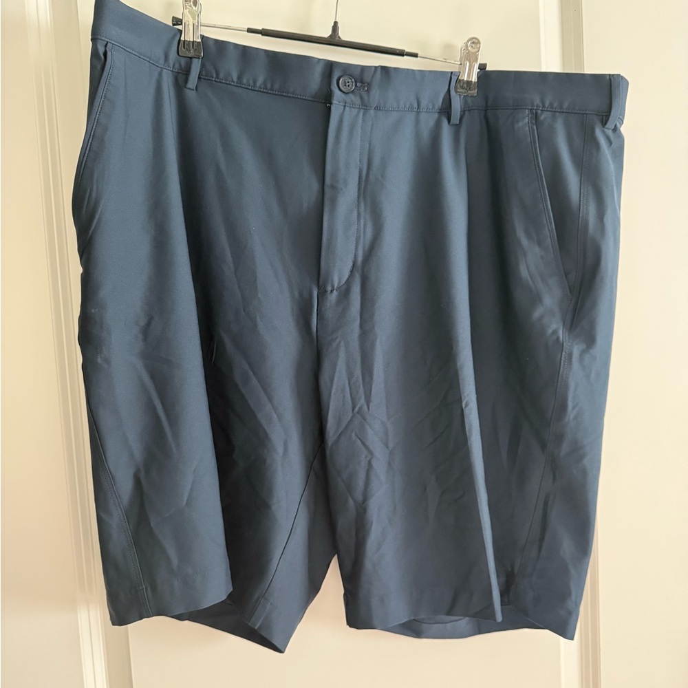 Greg Norman Collection Blue Flat Front Shorts